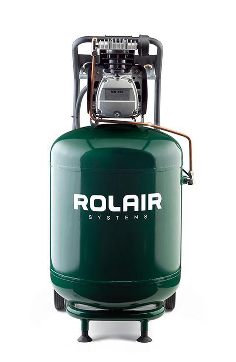Rolair Systems 90 PSI @ 5.1 CFM Single Stage 115V 2HP 24gal. Vertical Dolly Wheeled Air Compressor