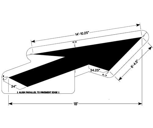 NEWSTRIPE Federal Lane Drop Arrow