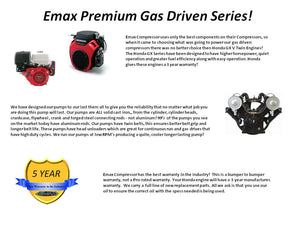 EMAX Truck Mount 30 Gallon V4 2 Stage 13 HP Gas Air Compressor