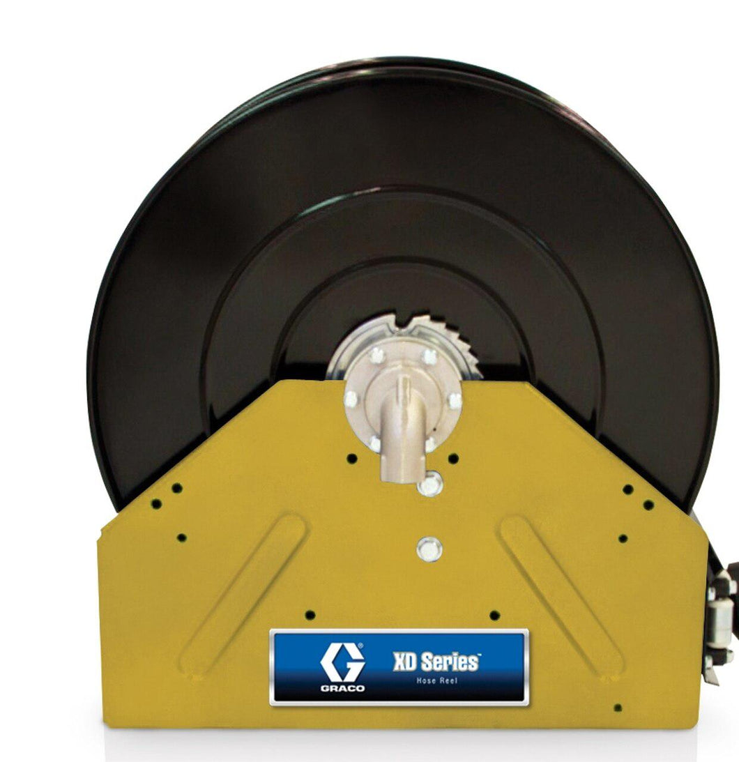 Graco XD40 NPT Hose Reel w/ 1/2 inch x 100 ft. Hose - Oil - Yellow