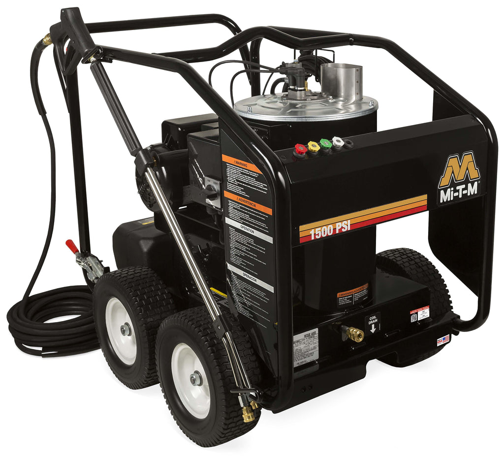 Mi-T-M HSE Series Power Washer - 1500 PSI @ 2.0 GPM, Hot Water, General Pump, Direct Drive