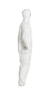 Dupont Tyvek Isoclean Coverall Attached Hood, Elastic Wrists and Ankles - 3XL - 25/Pack