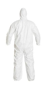 Dupont Tyvek Isoclean Coverall Attached Hood, Elastic Wrists and Ankles - 3XL - 25/Pack