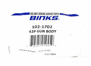 Binks 102-1702 43P Gun Body