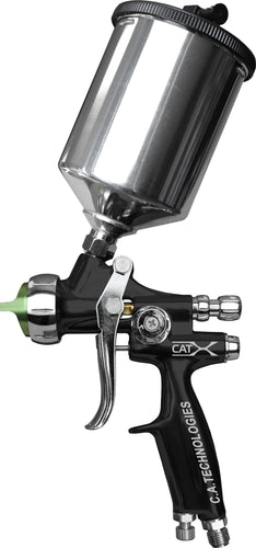 C.A Technologies CAT-X HVLP Premium Gravity Feed Spray Gun - Black Teflon (Fine Finish) Automotive -  CAT Pack - Standard