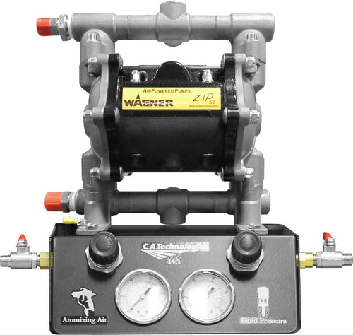 C.A Technologies ZIP-W55.U550.STSS7 1:1 ZIP 52 (Stainless Steel) Double Diaphragm Pump w/ 55-gallon Siphon (None Agitator) - Wall Mounted