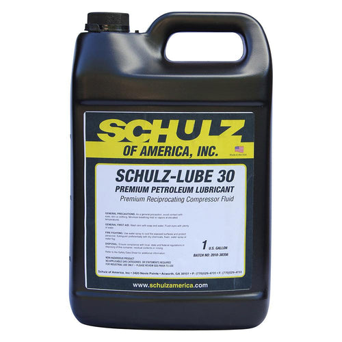 Schulz of America 1gal., 30wt, Non-Detergent , Mineral Oil for Reciprocating Air Compressors