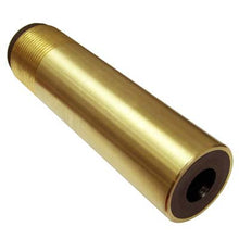 Load image into Gallery viewer, Pirate Brand Brass Jacket 1-1/4&quot; Thread 1&quot;Entry 1/4&quot; Bore Long Venturi Tungsten Carbide Nozzle