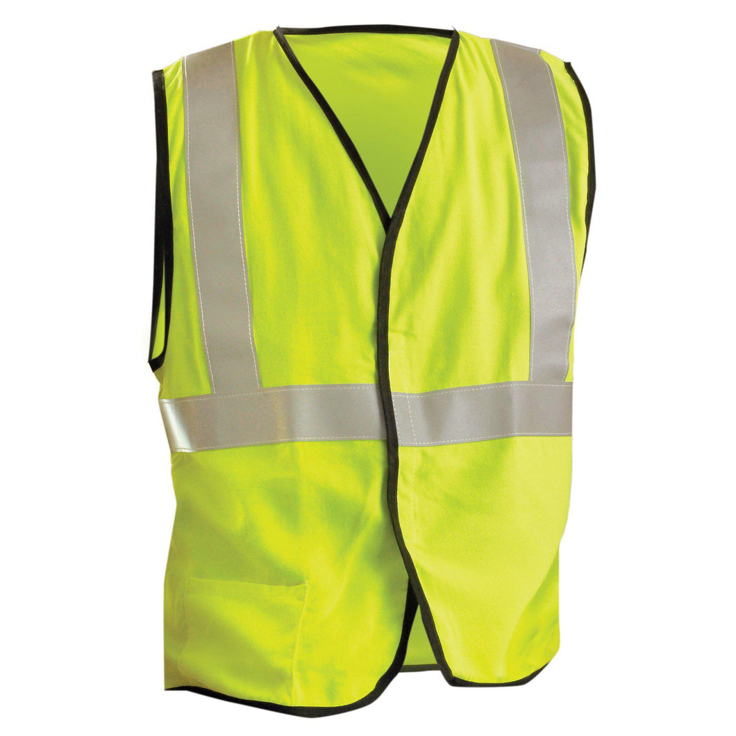 OccuNomix LUX-SSG/FR Type R Class 2 Premium Solid FR Safety Vest - Yellow/Lime - 1/EA