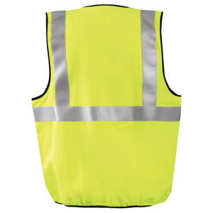 OccuNomix LUX-SSG/FR Type R Class 2 Premium Solid FR Safety Vest - Yellow/Lime - 1/EA