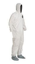 Load image into Gallery viewer, DuPont™ ProShield® 10 Coveralls (Attached Hood and Boots, Elastic Wrists) - Large/White - 25/Pack