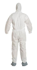 DuPont™ ProShield® 10 Coveralls (Attached Hood and Boots, Elastic Wrists) - Large/White - 25/Pack