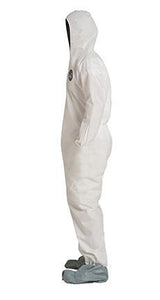 DuPont™ ProShield® 10 Coveralls (Attached Hood and Boots, Elastic Wrists) - Large/White - 25/Pack