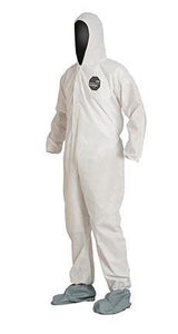 DuPont™ ProShield® 10 Coveralls (Attached Hood and Boots, Elastic Wrists) - 3XLarge/White - 25/Pack