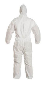 DuPont™ ProShield® 10 Coveralls (Attached Hood, Elastic Wrists and Ankles) - Large/White - 25/Pack