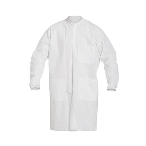 DuPont™ ProShield® 10 Labcoat - Knit Collar and Cuff - Frontsnap Closure - Serged Seams - White - 2X - 30/Pack