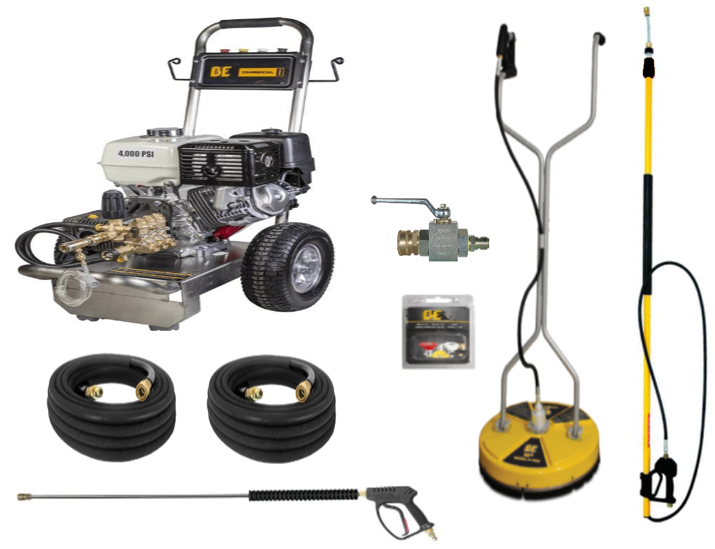 You'll get a cool setup — the first pressure washer with a
