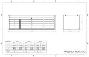 Extreme Tools® GearWrench GW Series 72" 12 Drawer Chests