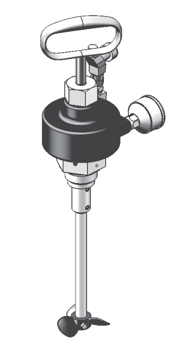 BINKS QMS-430 2 gal Direct Drive SS Shaft Agitator Assembly