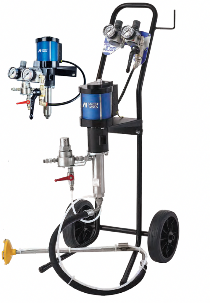 IWATA ICON Series ICON-M333N-S2 32:1 3249 PSI Multi Spray Pump & Kit w/ Assembled on Cart Frame