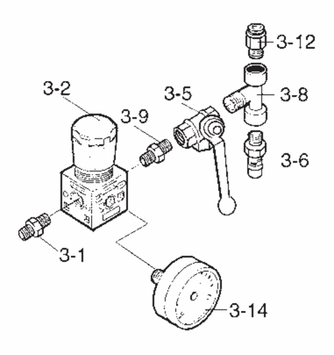 IWATA 200309101 Air Regulator Set