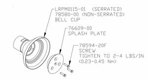 RANSBURG LRPM4001-01 Serrated Titanium 70mm Bell Assembly