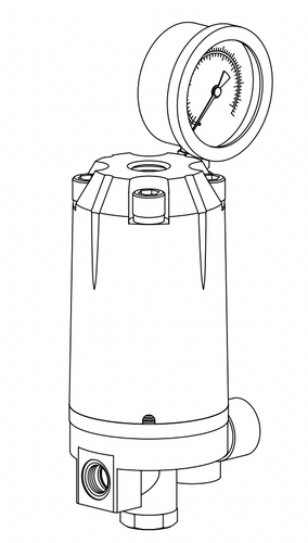 Binks 845001  Stainless Steel Fluid Regulator - 800PSI, 6 GPM