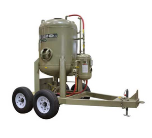 Clemco 30917 Pro-Series Big Clem Bulk Buster Blast Machine (120-cuft., 4-operator Stations w/ Pneumatic Remote: 90"W x 118"H x 180"D) - Yard Towable