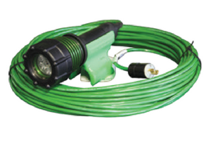 Western Technology 3475 6-LED Blast Light, Polyurethane-Wrapped Aluminum, No-Air, 10Ft Cable 16.2 Green Cable w/ 3116 Twist Lock Plug