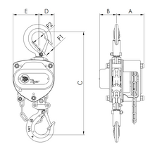 Load image into Gallery viewer, Tiger Lifting CB-0025-15 0.25-ton 15-ft. Std. Lift Mini Chain Block TCB (Manual Chain Hoist)