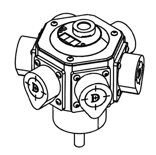 Binks  31-509 1/2 HP, 6 Cylinder Bare Air Motor