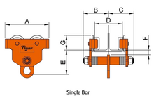 Load image into Gallery viewer, Tiger Lifting 5-tons Trolley TP Plain TPS