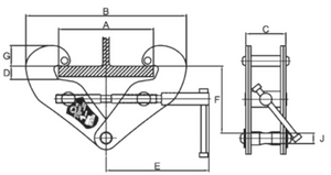 Tiger Lifting 1-ton Adjustable Beam Clamp BC