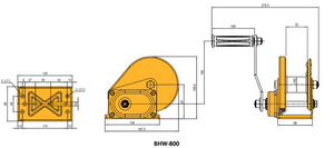 Tiger Lifting BHW-0800 Automatic Brake Hand Winch w/ Dual Handle