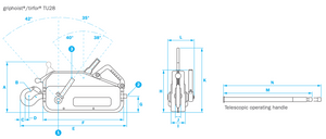 Griphoist®/Tirfor® TU28 Heavy Duty w/out Wire Rope