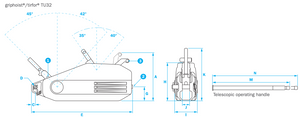 Griphoist®/Tirfor® TU32 Heavy Duty Wire Rope Hoist w/ 200 ft Assembly