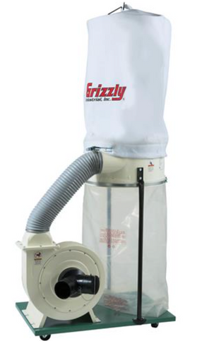 Grizzly G1029Z2P - 2 HP Dust Collector with Aluminum Impeller - Polar Bear Series