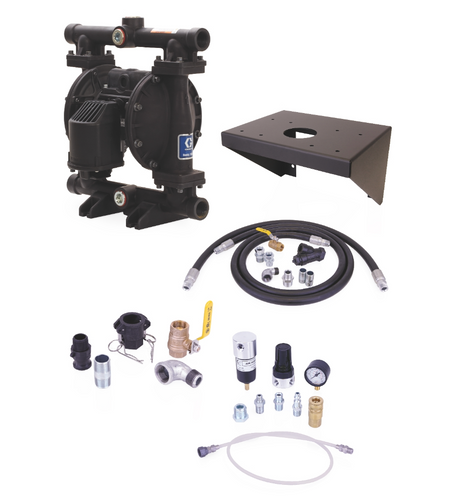 Graco 24E166 Evacuation Pump Package - Husky 1050A (1 in) UL-Listed, Wall Mount