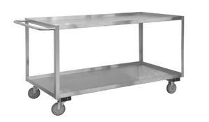 Durham SRSC1624482ALU5PUS Stainless Steel Stock Cart, 2 Shelves, 24-1/8 X 54 X 35