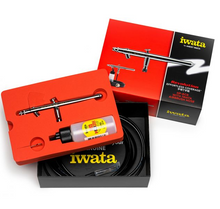 Load image into Gallery viewer, Iwata Revolution HP-BCR Siphon Feed Dual Action Airbrush with Iwata Airbrush Hose