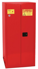 Load image into Gallery viewer, Eagle One Drum Vertical Safety Cabinet, 55 Gal., 1 Shelf, 2 Door, Manual Close, Red