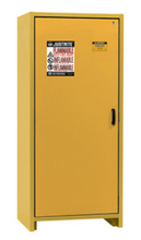 Load image into Gallery viewer, Justrite™ 30-Minute EN Flammable Safety Cabinet, 30 Gal., 3 shelves, 1 hybrid-close door, Yellow