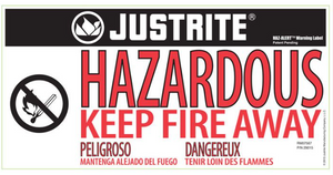 Justrite™ Sure-Grip® EX Deep Slimline Hazardous Mat. Safety Cab., 54 Gal. 3 Shelves s/c dr Royal Blue