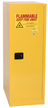 Load image into Gallery viewer, Eagle Deep Space Saver Flammable Liquid Cabinet, 48 Gal., 3 Shelves, 1 Door, Self Close, Yellow