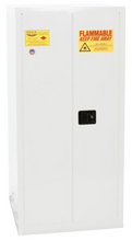 Load image into Gallery viewer, Eagle One Drum Vertical Safety Cabinet, 55 Gal., 1 Shelf, 2 Door, Manual Close, White