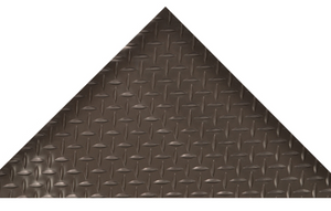 Justrite™ Mat,738 Rubber Diamond Plat Rnr 4x75 Blk