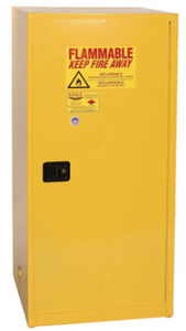 Eagle Flammable Liquid Safety Cabinet, 60 Gal., 2 Shelves, 1 Door, Self Close, Yellow