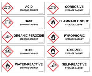 Justrite™ ChemCor® Slimline Hazardous Mat. Safety Cabinet, 22 Gal., 3 shelves, 1 s/c door, Royal Blue