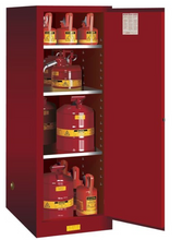 Load image into Gallery viewer, Sure-Grip® EX Deep Slimline 54-gal.capacity Flammable Safety Cabinet w/ 3 Shelves &amp; 1 Manual Close Door - Red