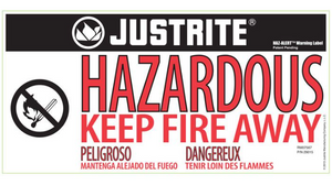 Justrite™ Sure-Grip® EX Hazardous Material Safety Cab., 90 Gal., 2 shelves, 2 s/c doors, Royal Blue